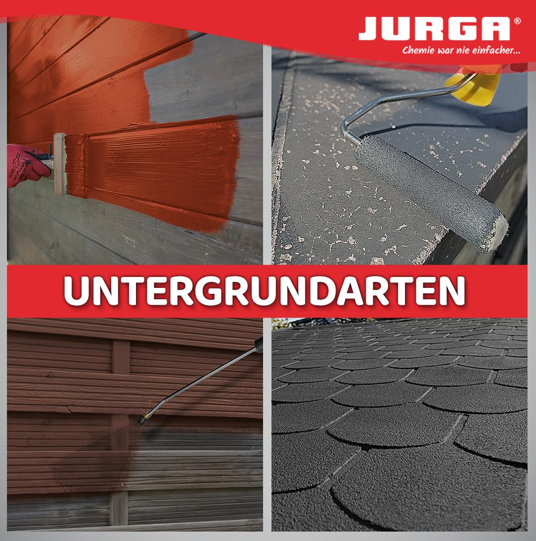 JURGA Dachfarbe 12 Kg Weiß 2 in 1 Deko & Schutz UV- und Witterungsbeständig
