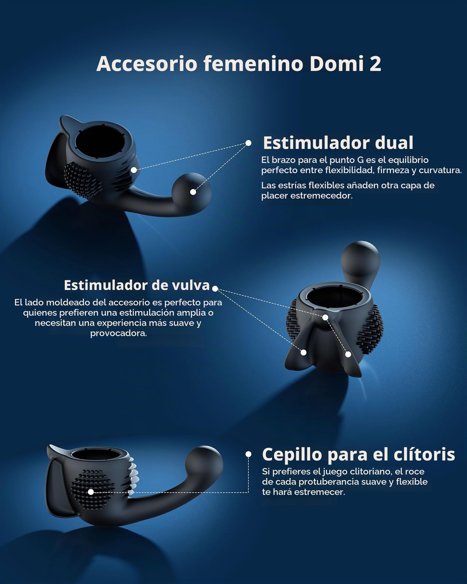 Masajeador Varita Vibrador LOVENSE Domi 2 para Adultos + Accesorio Masajeador Varita Domi 2 para Hombres + Accesorios Masajeador Varita Domi 2 para Mujeres Kit de Regalo para Placer de Parejas