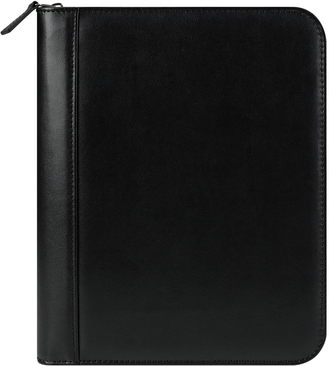 FC Signature Binder - Leather - Zipper Binder for Planners (Classic, Black)