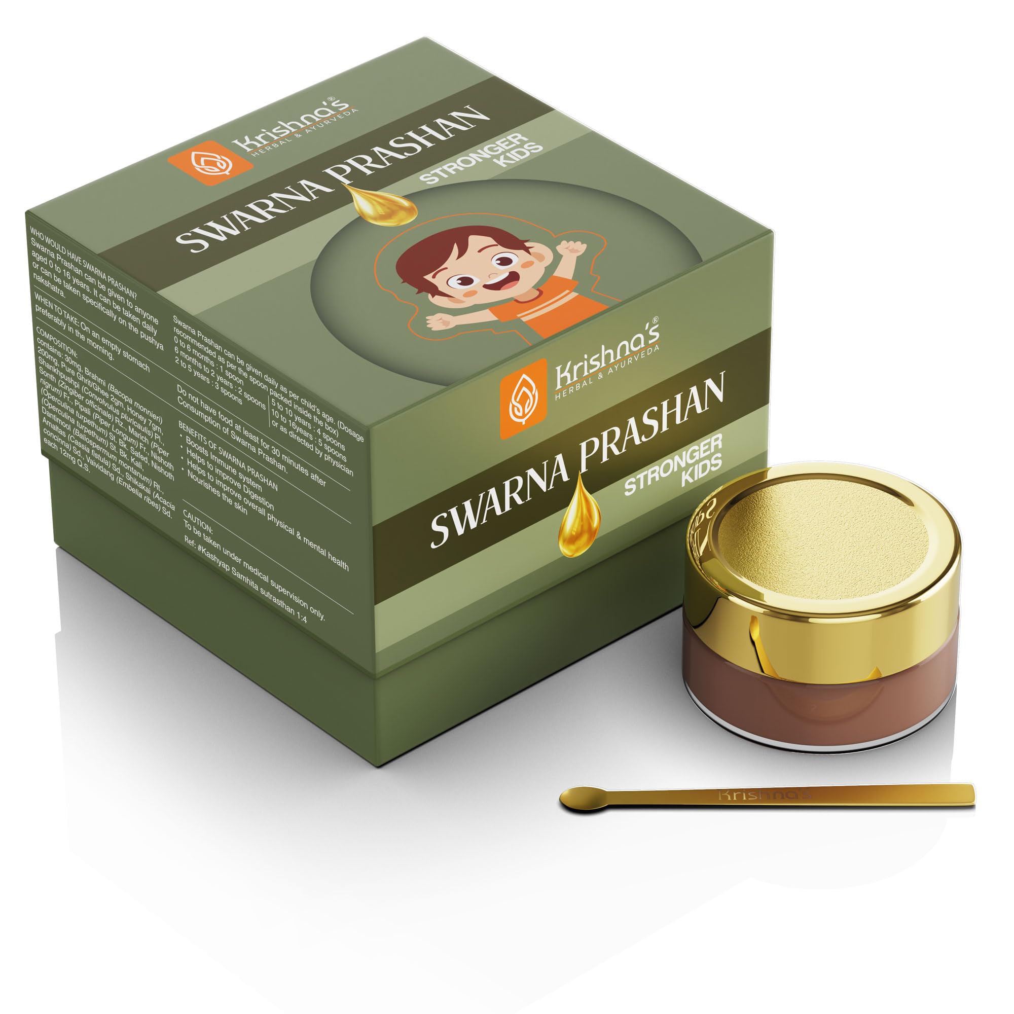 Krishna's Swarnaprashan Drops for Kids – Natural Health Tonic for Growth & Development | Herbal Formula for Better Energy | Safe & Effective - 10 g (Pack of 1)-image-49