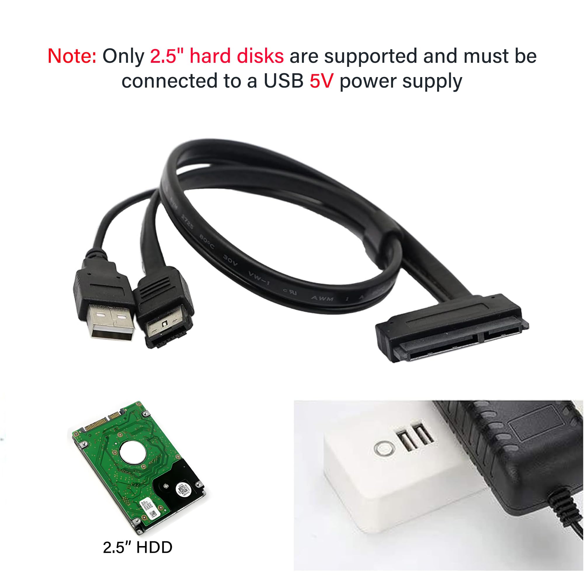 Amazon.com: SinLoon 2.5'' Hard Disk Drive SATA 22Pin to eSATA Data