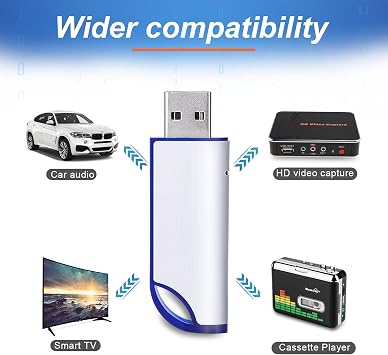 32G USB Drive and Cassette to MP3 Converter