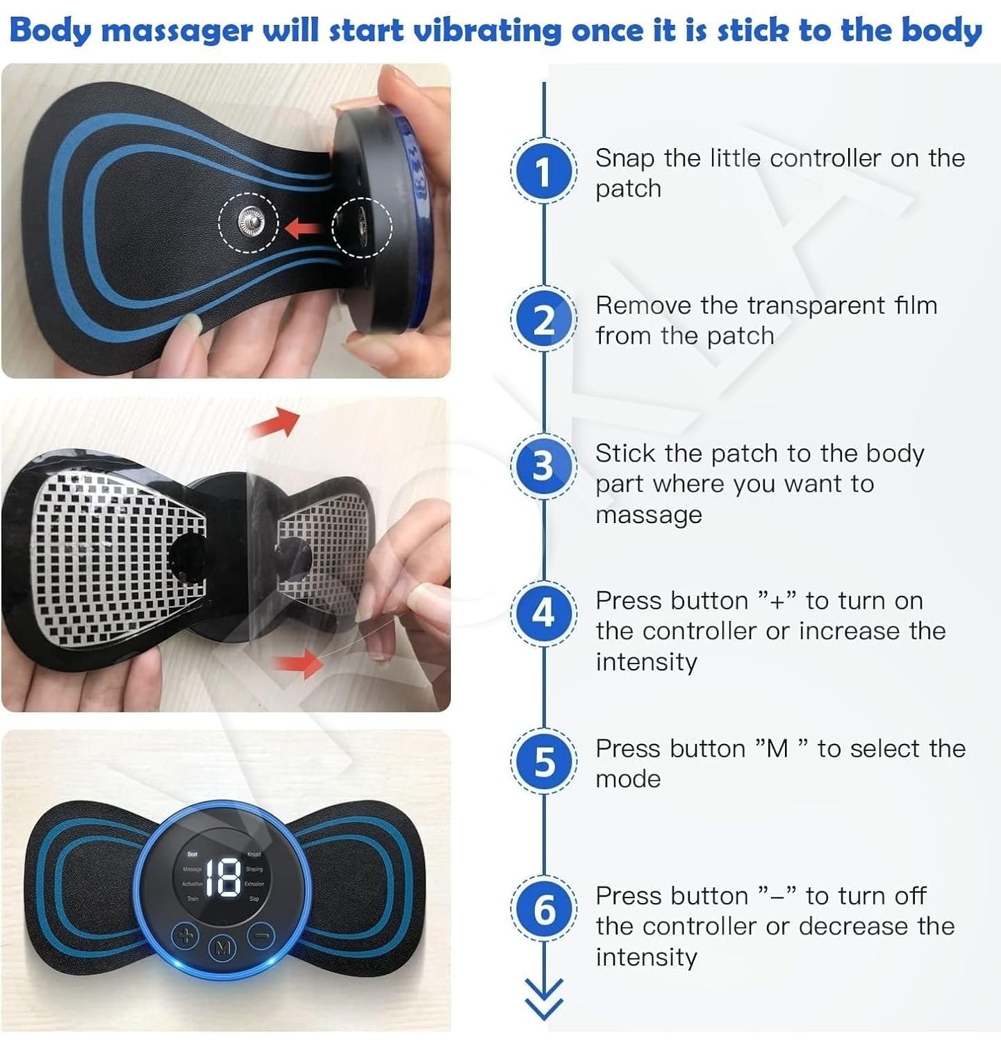 KD ZONE Body Massager Machine for Pain Relief Wireless Massager 8 Mode & 19 Strength Level EMS Massager Mini Massager Butterfly Massager for Shoulder Legs Massage Neck Massager Mini Back Massager KD ZONE Body Massager Machine for Pain Relief Wireless Massager 8 Mode & 19 Strength Level EMS Massager Mini Massager Butterfly Massager for Shoulder Legs Massage Neck Massager Mini Back Massager