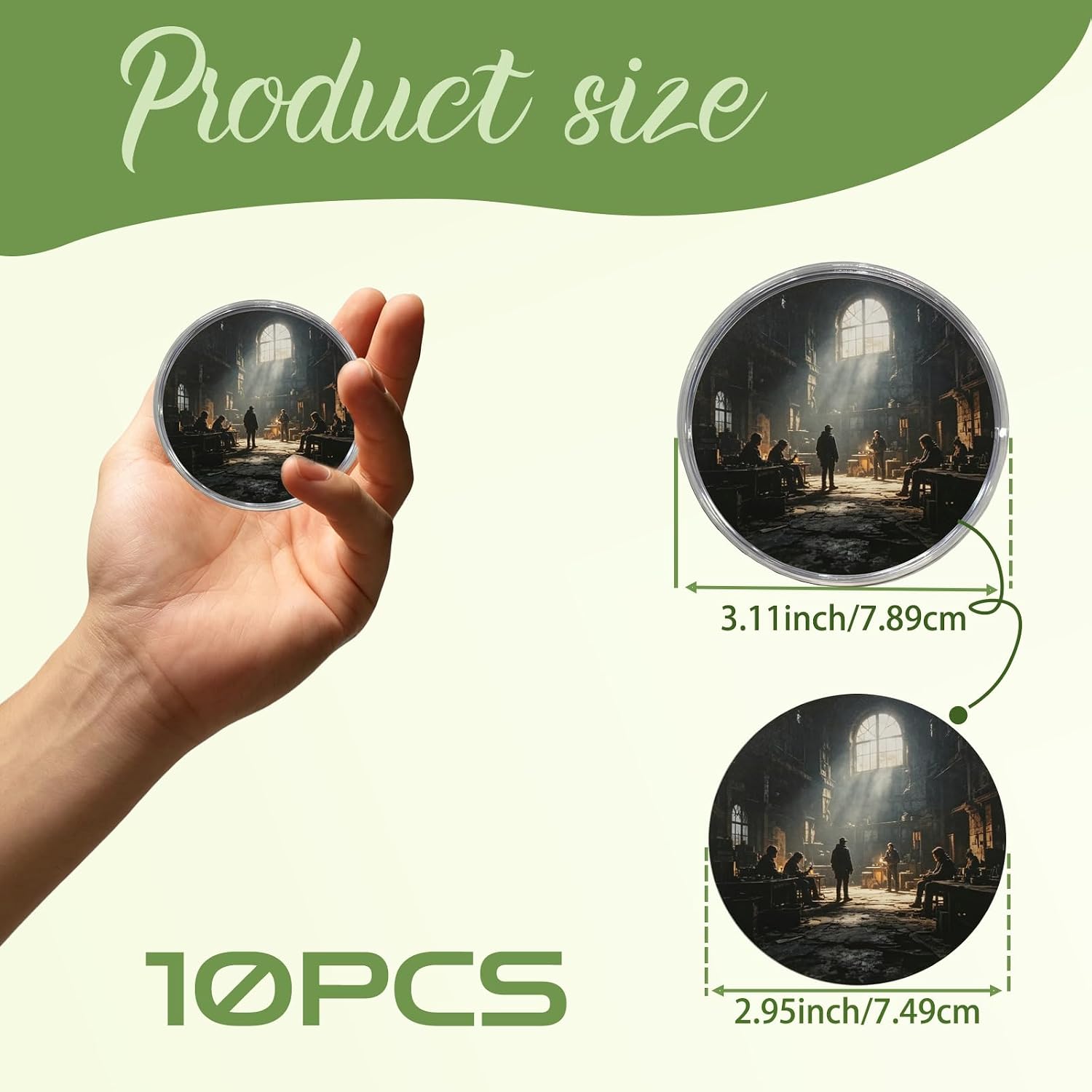 10Pcs 3.11 Inch Clear Button Pins, DIY Photo Acrylic Blank Badge Pins, Snap Together No Machine Reusable, Make Your Own Buttons Badge Maker for Crafts, Birthday Party School Projects & Parties