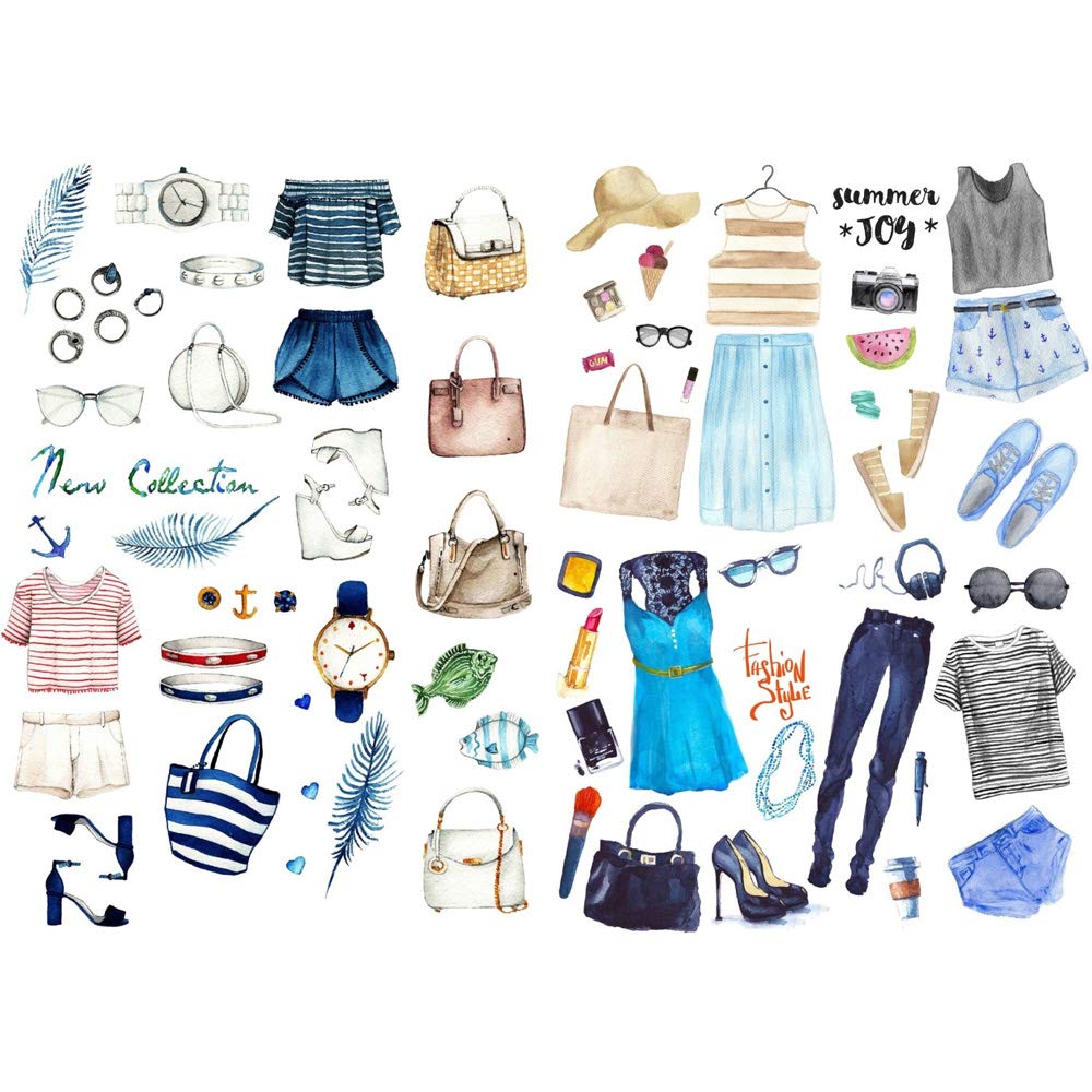 Autocollants scrapbooking fashion city girls étanches pour agenda et planning Seasonstorm PK163