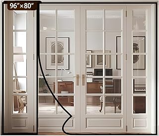 Reversible Side Opening Magnetic Screen Door for Sliding & French Doors,Upgraded PETG Mesh Anti-Tearing, Heavy Duty & Strong Magnetic, Pet and Kid Friendly - Screen Size 98"x82"