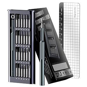 27-in-1 Precision Screwdriver Set Professional Mini Repair Tool Kit with Magnetic Drivers for Macbook Laptop Phone Watch Glasses