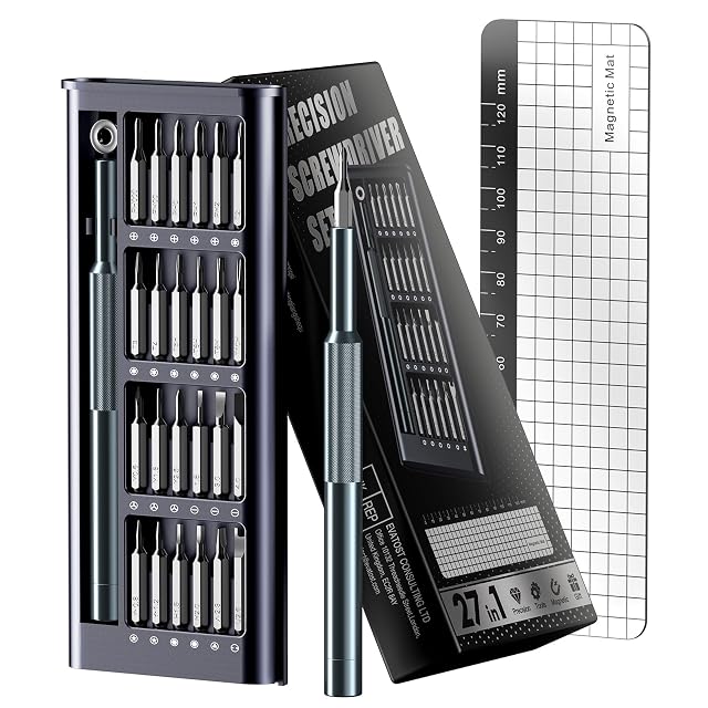27-in-1 Precision Screwdriver Set Professional Mini Repair Tool Kit with Magnetic Drivers for Macbook Laptop Phone Watch Glasses