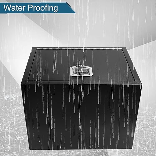 Miniatura 41 de Caja de acero para camión, 30 x 18 x 18 pulgadas, caja de acero resistente para remolque, caja de herramientas para camión, organizador