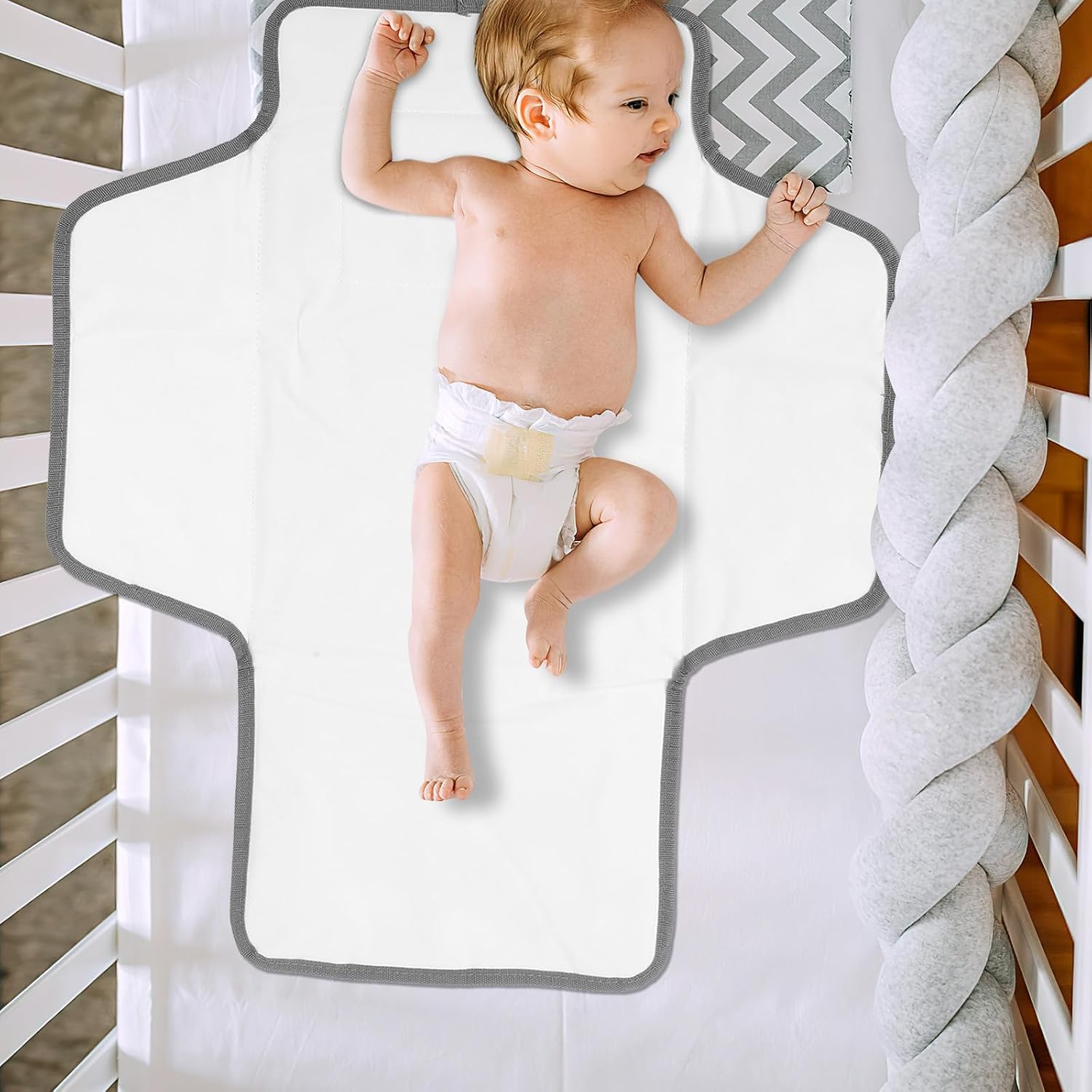 Portable Changing Pad Sheet Waterproof Newborn Diaper Changing Pad Cover Washable Travel-Friendly for Infants