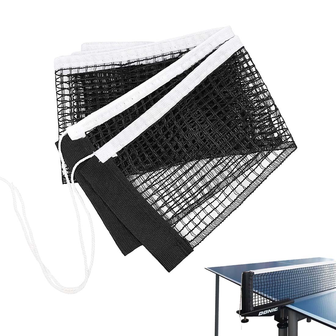 Filet de Ping-Pong 1 Pièces Filet de Tennis de Table Professionnel Portable Filet de Ping-Pong en Polyester pour Remplacer Filet de Tennis de Table Cassé, pour Entraînement de Compétition et Jeu
