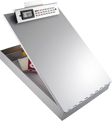 Saunders - Portapapeles Redi-Rite de aluminio reciclado con clip de calculadora, tamaño carta, 8.5 x 12 pulgadas (11025)