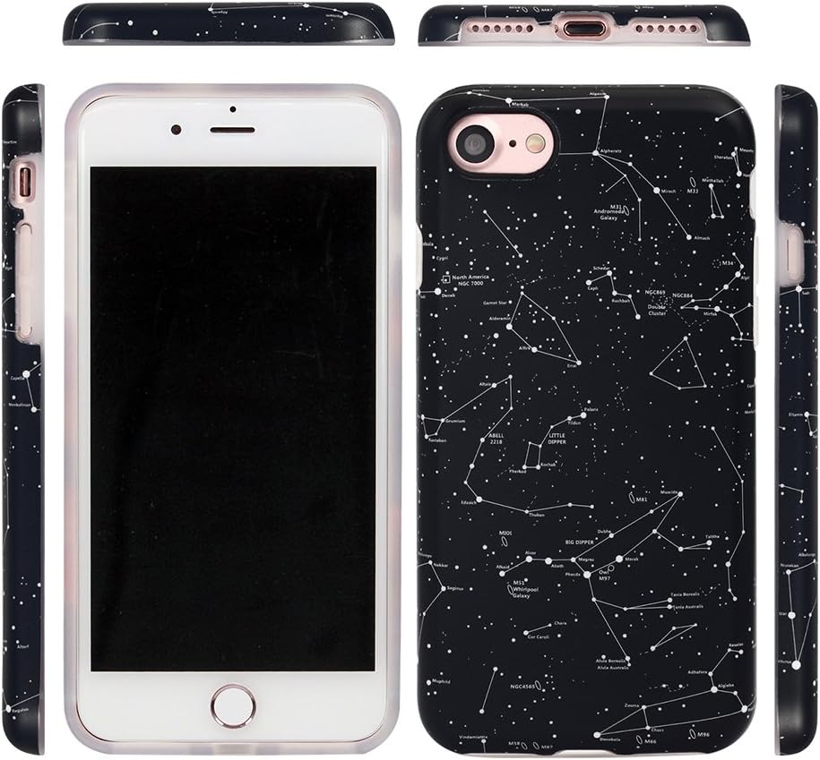 GOLINK iPhone 7 Case/iPhone 8 Case, Slim-Fit Anti-Scratch Shock Proof Anti-Finger Print Flexible TPU Gel Case for iPhone 7/iPhone 8 - Stars