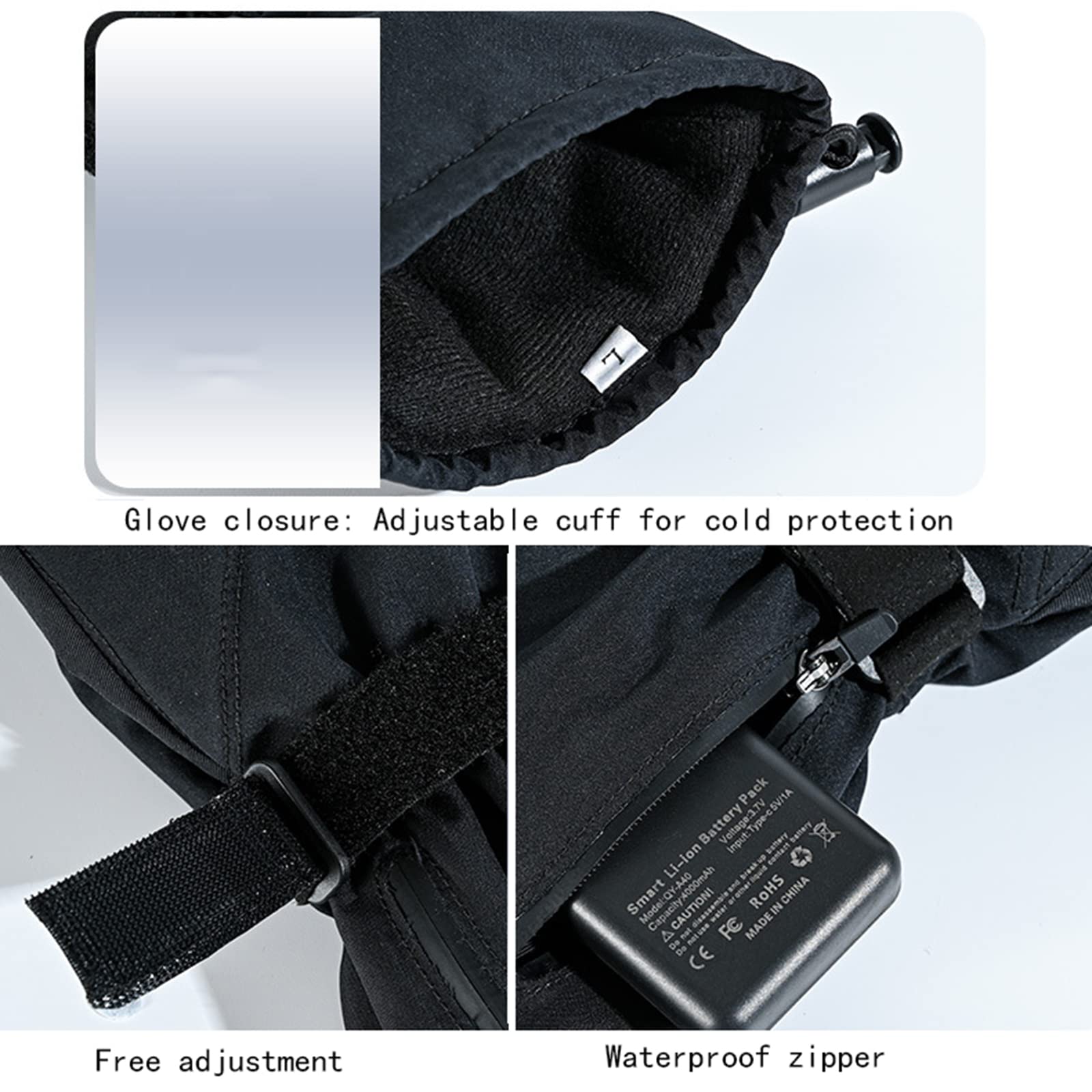 CHEWYNP Guantes Térmicos Guantes De Invierno para Motocicleta para Hombres Y Mujeres - 3 Niveles De Calefacción Guante Cálido Impermeable para Clima Frío, Guantes Térmicos con Pantalla Tác