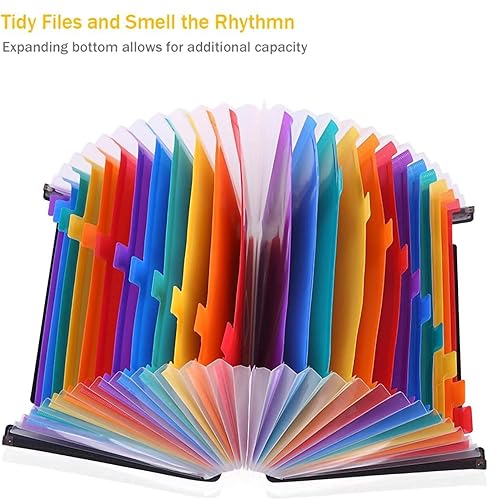Miniatura 8 de Organizador de archivos de acordeón, carpeta de archivos expandible de 13 bolsillos con cubierta expandible, caja de archivo portátil, carpetas