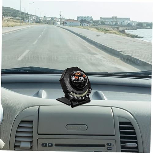 Miniatura 3 de Toddmomy Decor Dash Mount Brújula de dirección de navegación para automóvil, brújula negra, brújula de automóvil, brújula de montaje en tablero para