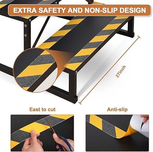 Miniatura 4 de Escaleras de autocaravana de 2 escalones, peldaños para bañera de hidromasaje, escalera de spa al aire libre con pasamanos, escalera de quinta rueda