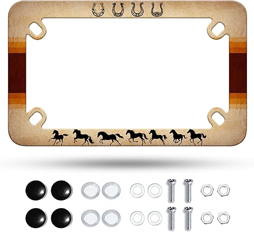 Miniatura 12 de Marco de matrícula clásico de la bandera estadounidense para motocicleta, diseño de estrellas y rayas, material de acero inoxidable, divertido