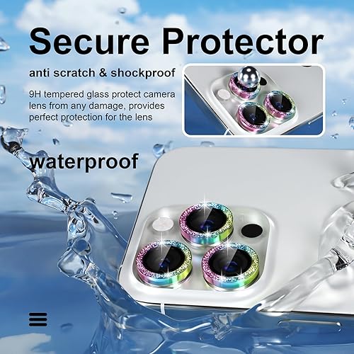 Miniatura 3 de Protector de lente de cámara compatible con iPhone 15 ProiPhone 15 Pro Max, protector de lente de cámara, protector de pantalla de vidrio templado