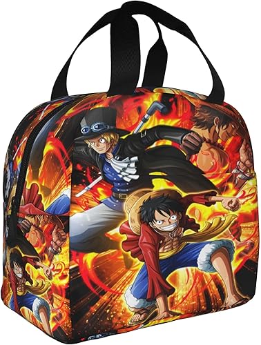 bivwfoj Monkey.d.luffy - Lonchera aislada, bolsa de almuerzo reutilizable para camping, viajes, picnic, playa, pesca, trabajo