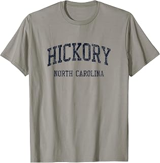 Hickory NC JN5 Vintage Athletic Blue Design T-Shirt