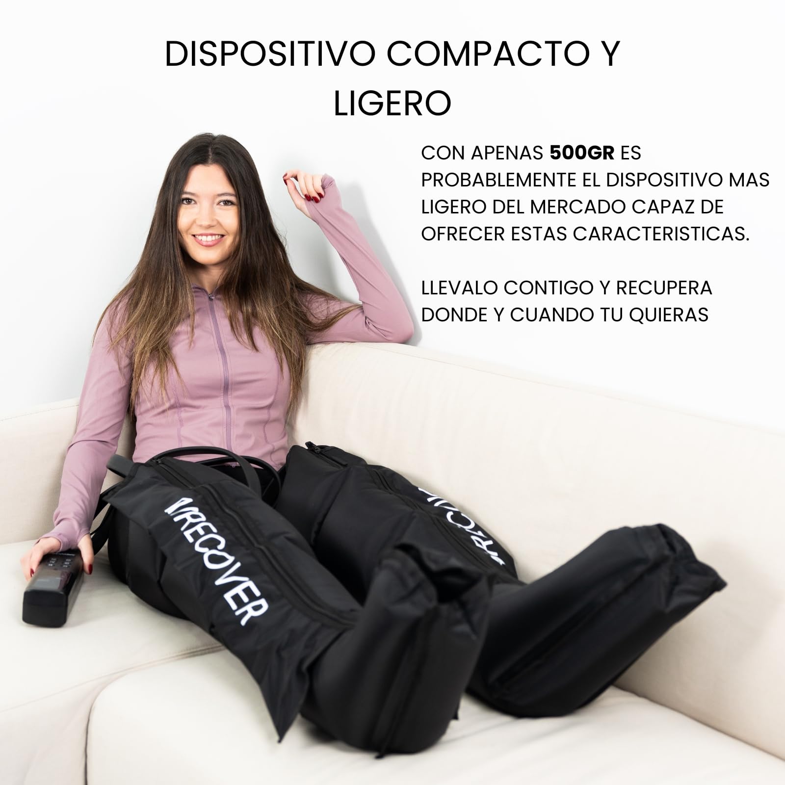Presoterapia para Casa,Masajeador para Piernas y Pies con 4 Cámaras de Aire, 6 Modos, 9 Niveles, 40–200 mmHg, Masaje de Compresión para Piernas Cansadas, Recuperación y Relajación (M:170-182 CM)
