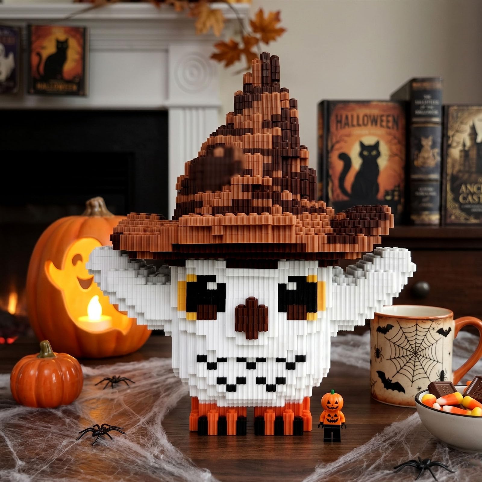Juego de Bloques de Construcción, 4150 PCS Wizard World Owl DIY Building Blocks, 28 CM Animales Ladrillos,Juguetes de Construcción Búho, Regalos para Adultos, Familia, Amigo