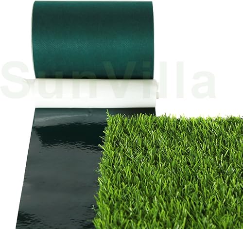 Miniatura 3 de SunVilla - Cinta autoadhesiva para costura de alfombras de césped, 6 pulgadas x 33 pies, verde oscuro