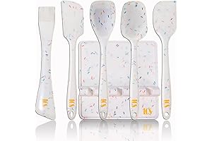 Premium Confetti Silicone Spatula Set for Non-Stick, Heat-Resistant Baking