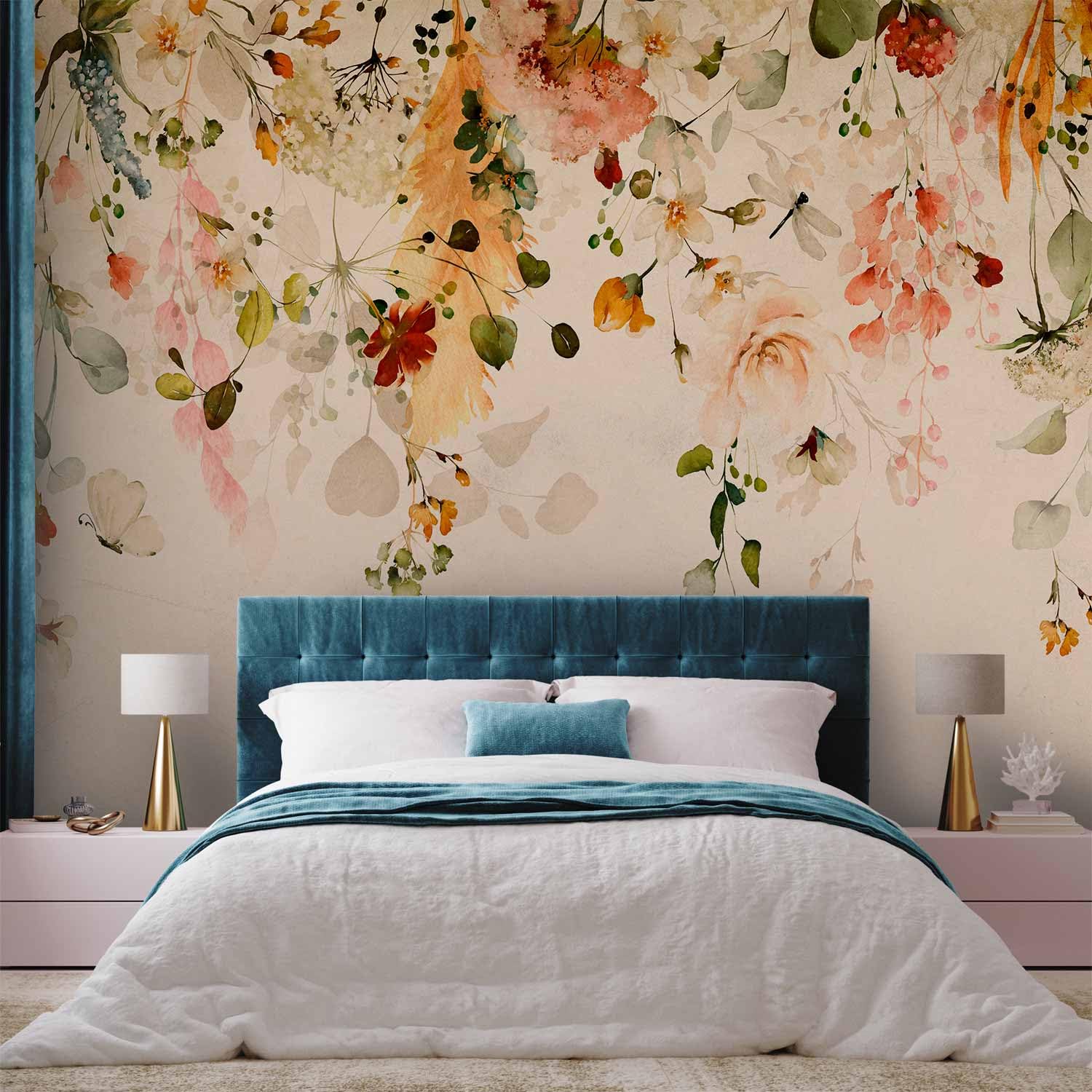 murando Fotomurales Flores 400x280 cm XXL Papel pintado tejido no tejido | Decoración de Pared decorativos Murales moderna de Diseno Fotográfico Hojas Plantas Naturaleza como pintado