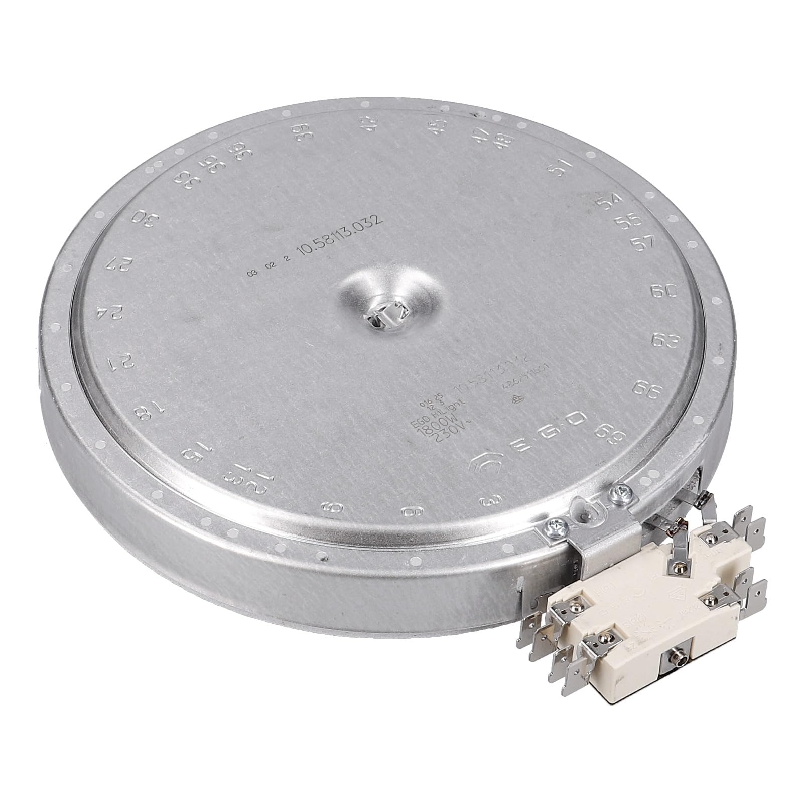 Strahlheizkörper Einkreis Glaskeramikkochfeld 1800W Ø 175mm Ego 1058113032 HiLight-Heizkörper mit Temperaturmelder passend Bosch Siemens 00647881 Constructa Balay Neff Kübbersbusch gb hss hsn