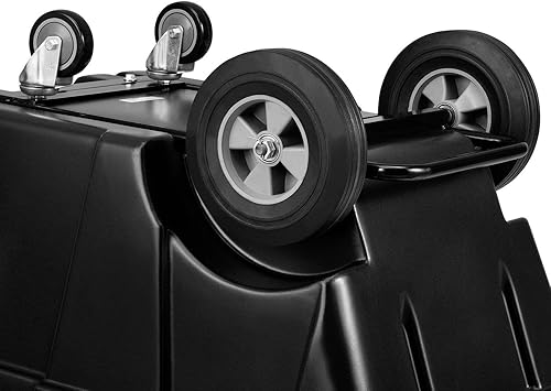 Miniatura 6 de Global Industrial Camión inclinable de plástico estándar de 12 yarda cúbica, capacidad 850 libras, color negro