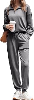 ELESOL Sweatsuits for Women Tracksuit Quarter 1/4 Zip Track Suits Set 2 Piece Outfits Casual Jogger Set