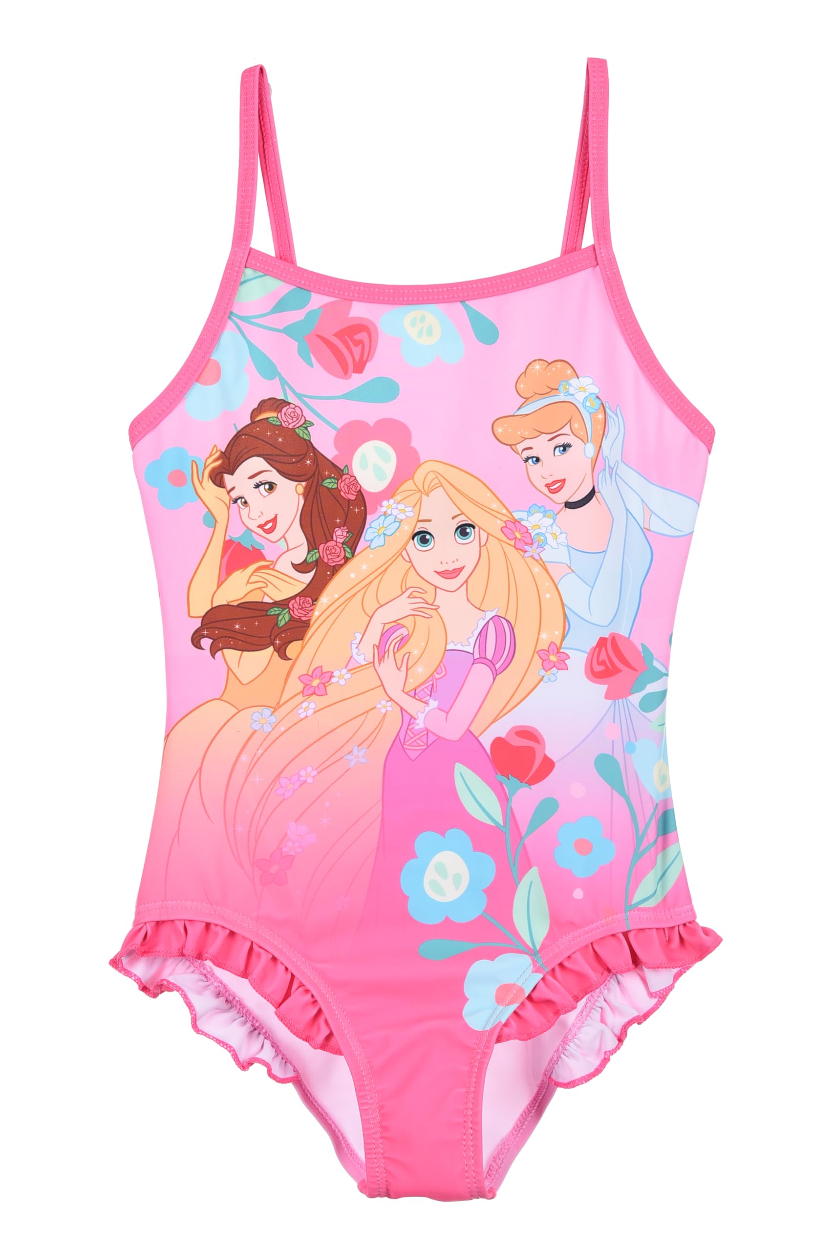 Disney Girls Pink Princess ' One-Piece Swimsuit, 6 Years