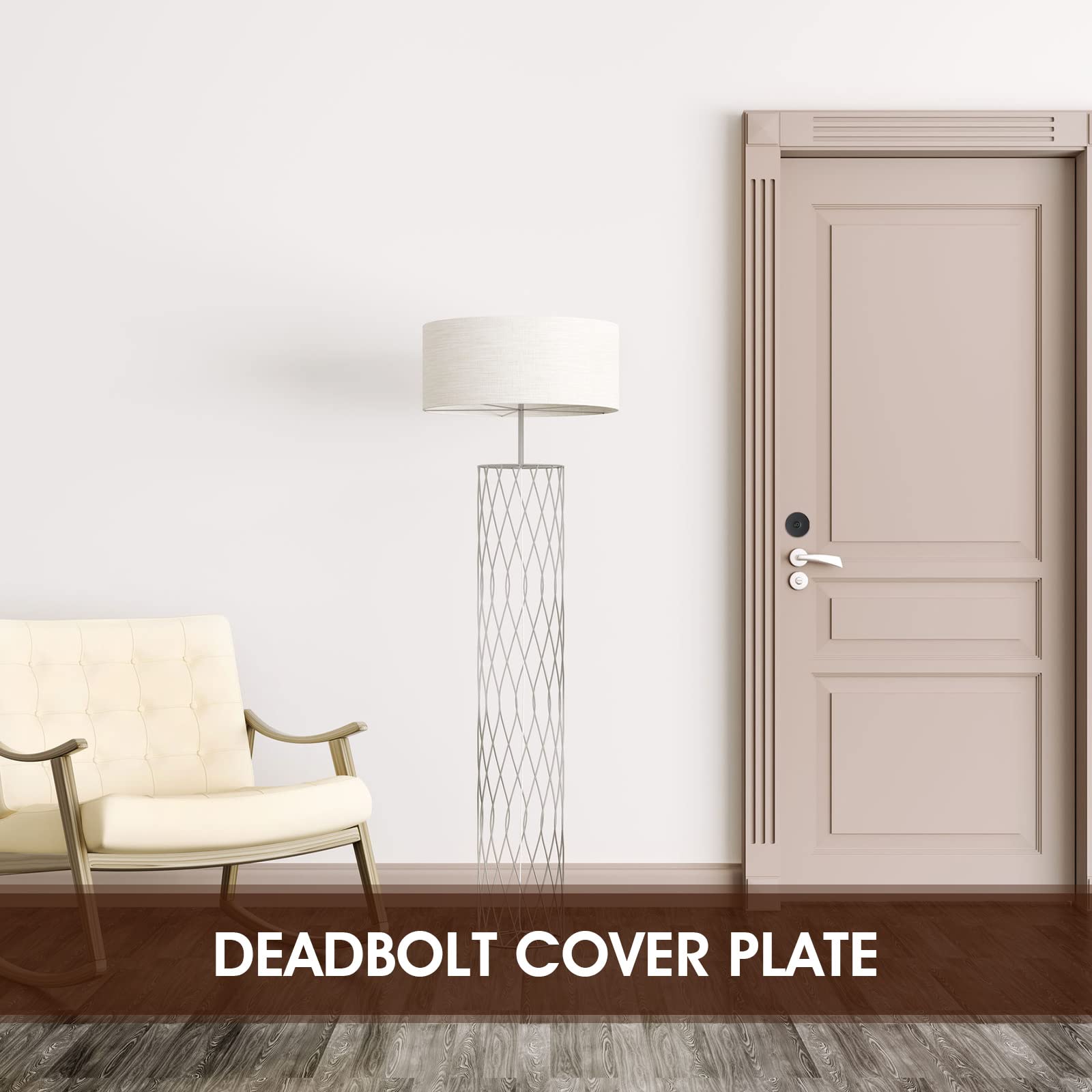 Door Hole Filler Plate, 2-5/8\" Diameter, 1 Inch And 2 Inch Connecting...