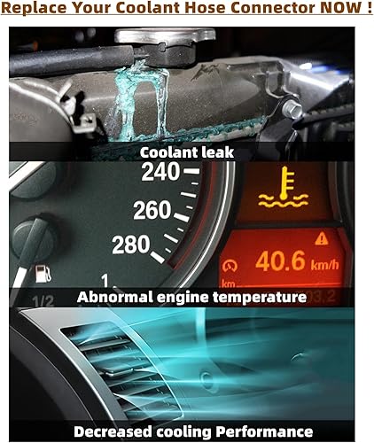 Miniatura 5 de Tubo conector de manguera de refrigerante superior compatible con Toyota Rav4 2009 2010 2011 2012, evita fugas, conector de manguera de refrigerante