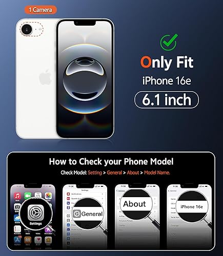 Miniatura 1045 de Fntcase Funda para iPhone 15 Plus y 14 Plus de 6.7 pulgadas, magnética, a prueba de golpes de grado militar, antiamarilleo, delgada, protectora