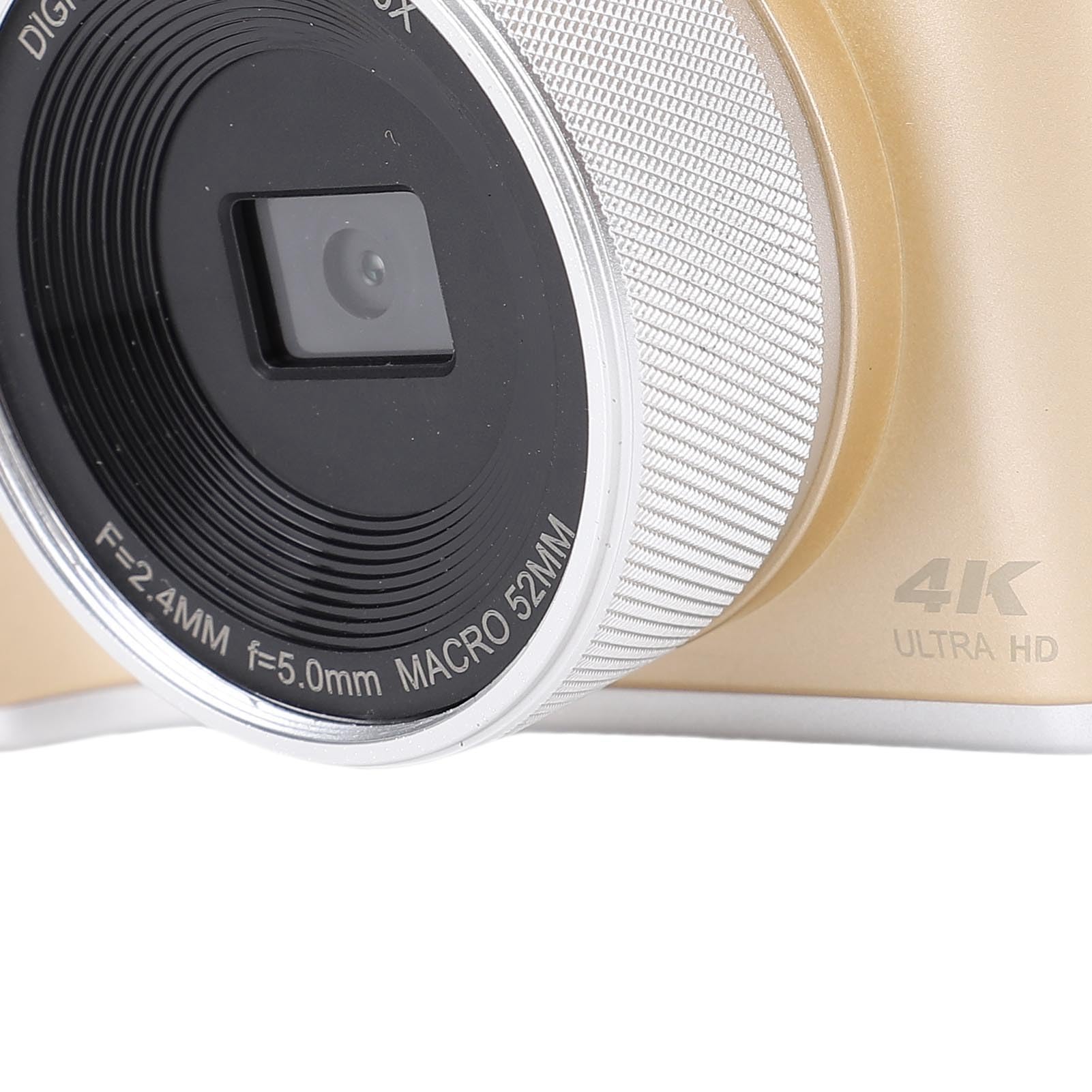 Generic Videocamera Digitale Professionale 4K con funzionalità Macro per Documentare i Traguardi, Batteria Ricaricabile, Bianco (GOLD)