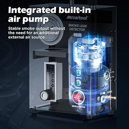 Miniatura 4 de Probador de fugas para máquina de humo, máquina de humo EVAP con bomba de aire incorporada, medidor de presión para sistema de tuberías, fugas de