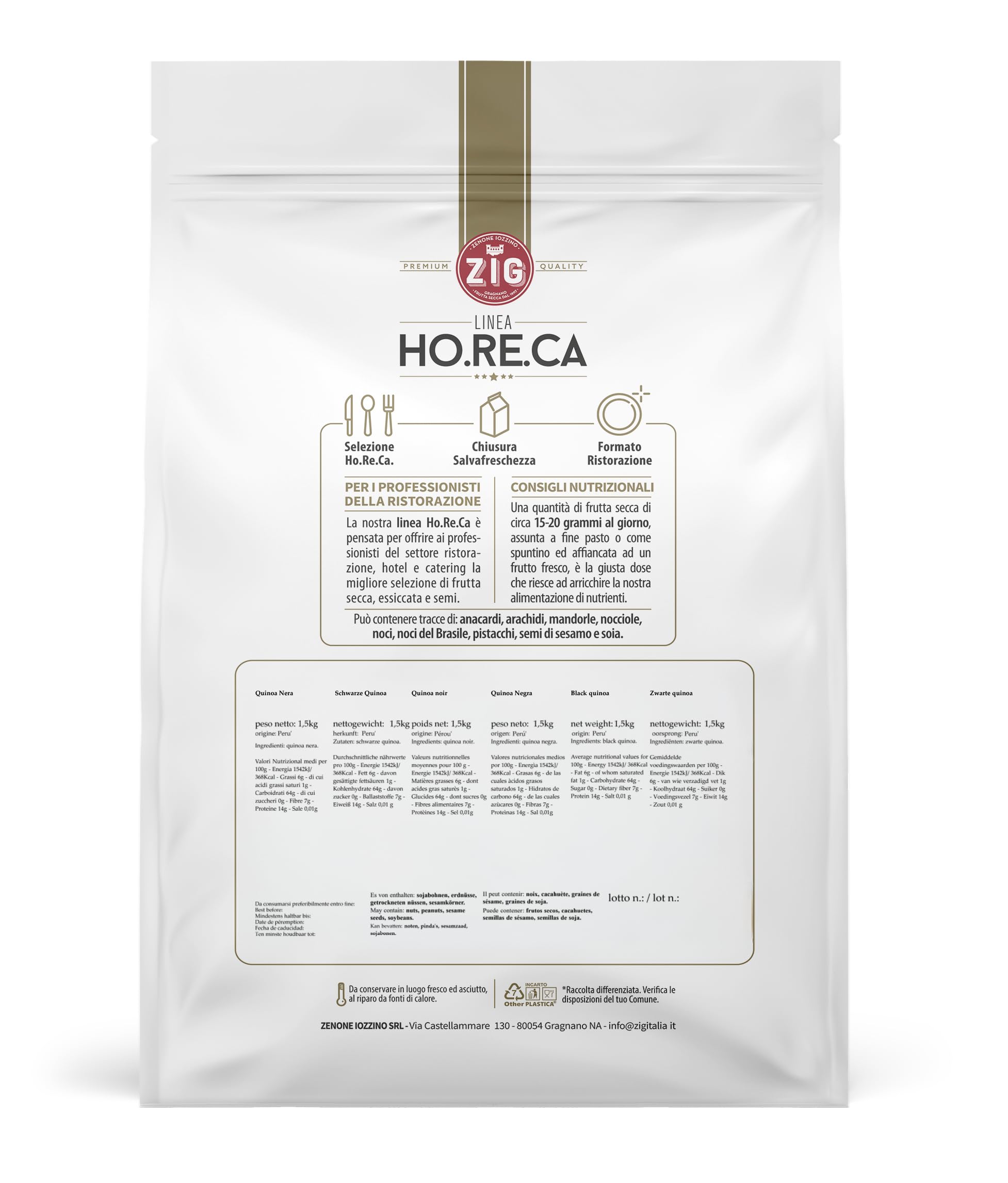 ZIG - HORECA - Quinoa Nera prima scelta 1,5 Kg