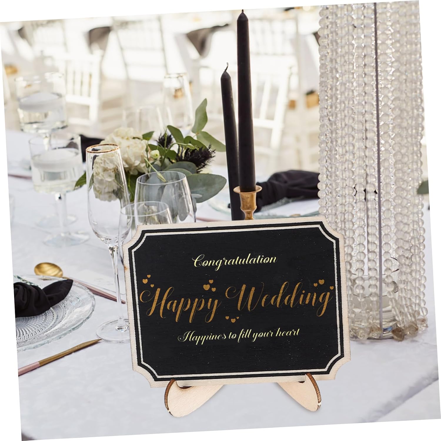 20pcs Small Wooden Chalkboards for Café Tabletop Menu Display