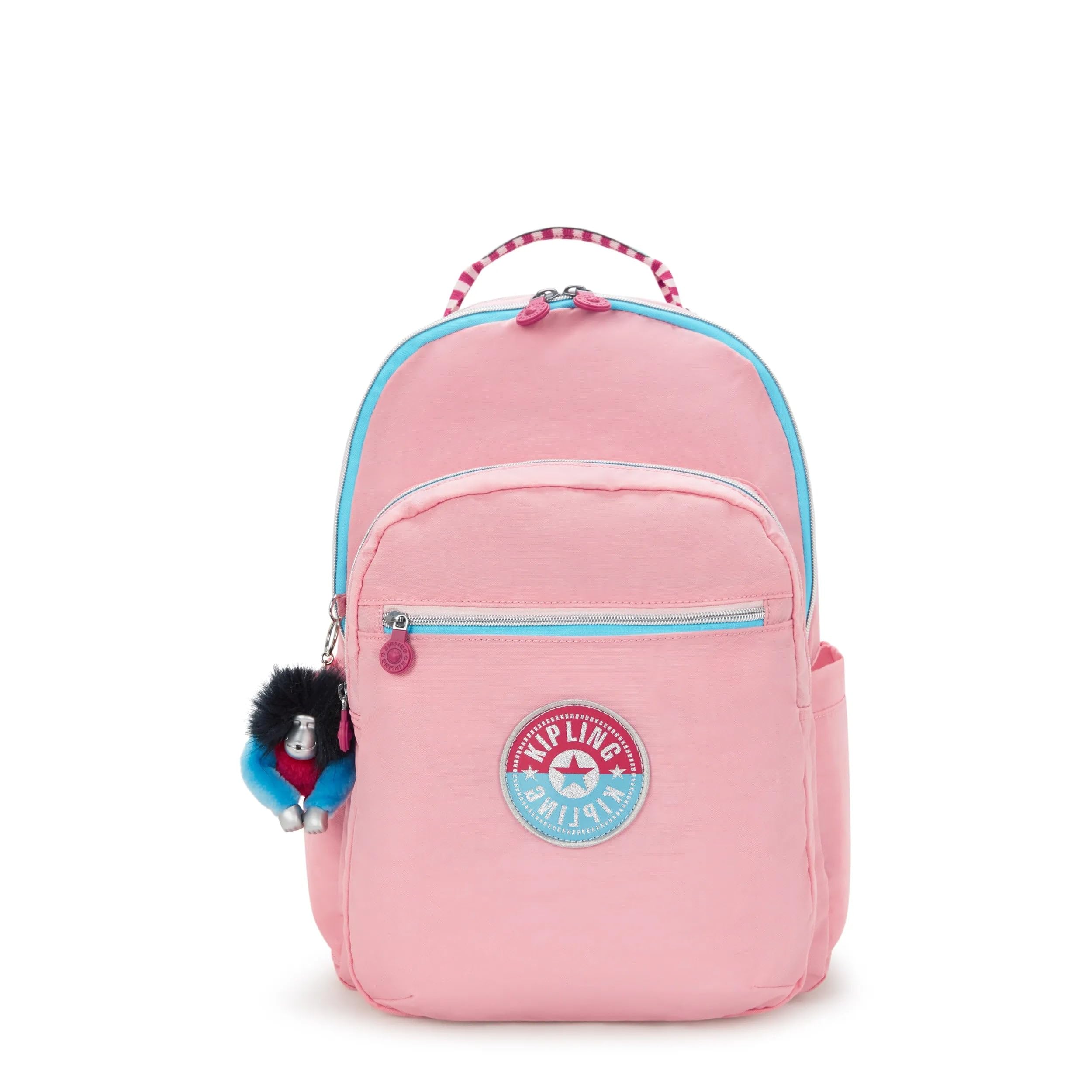 Kipling Women's Seoul 15" Laptop Backpack, Durable, Roomy with Padded Shoulder Straps, Built-in Protective Sleeve, Coral Sea C, 12.75''L x 17.25''H x 8''D, Seoul 15" Laptop Backpack, Durable, Roomy