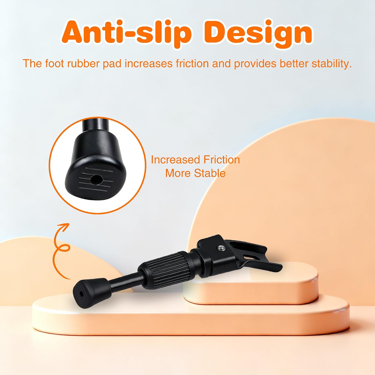 MEGHNA Kids Bike Kickstand Adjustable Height Aluminium Alloy Durable Bike Support for Kids Easy to Fold Anti Slip for 14/16/20 inch Kids Bike Rear Mount