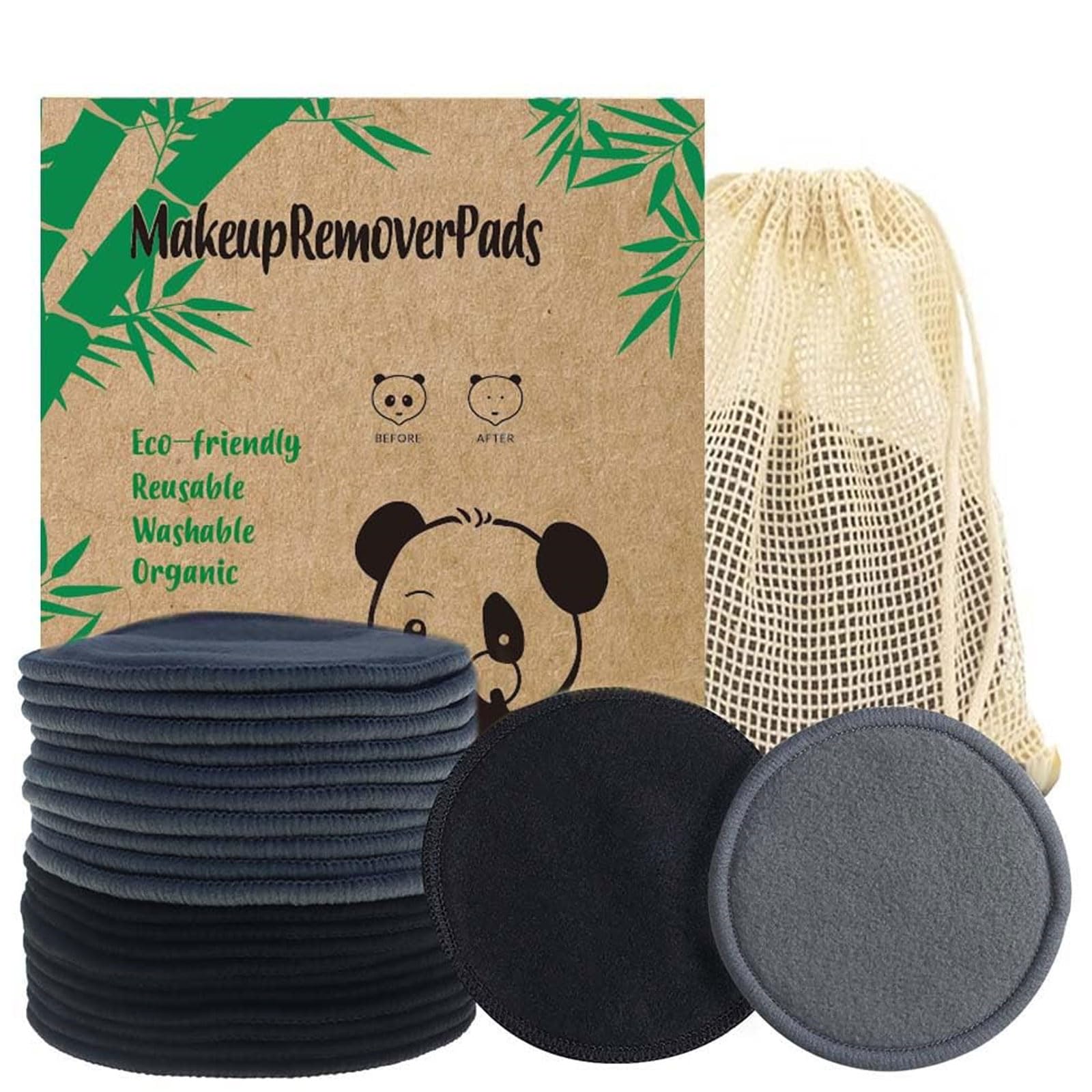 Sopurrdy Reusable Makeup Remover Pads - 20 Pack with Laundry Bag - Soft Bamboo Cotton Rounds - Washable Face Pads-picture-43