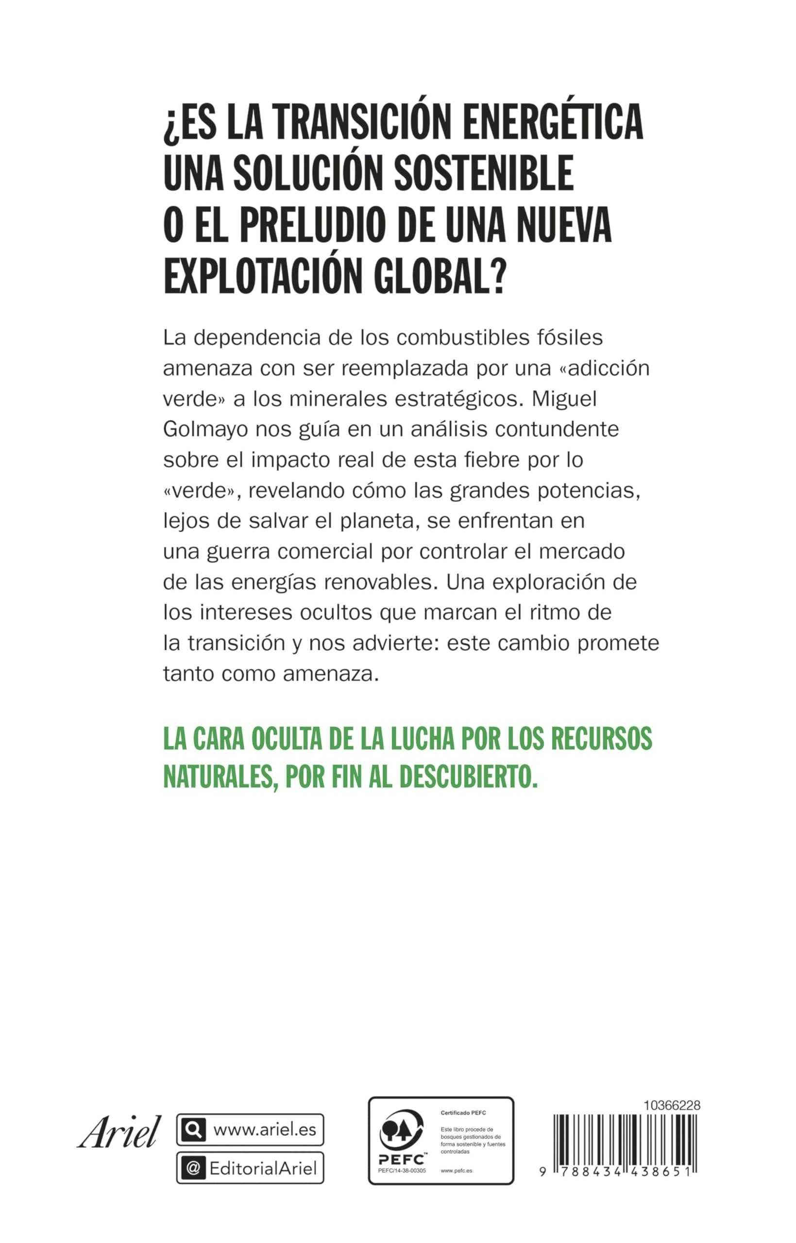 La fiebre del oro verde: Geopolítica de las energías renovables (Ariel)
