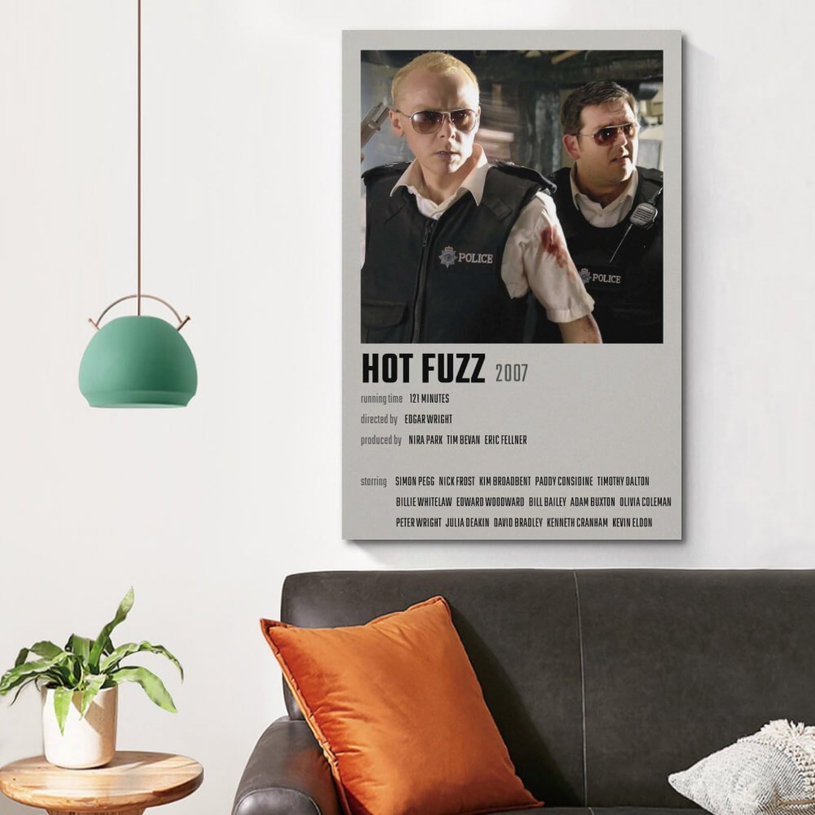 SHISHEN Poster Du Film Hot Fuzz Classique Moderne Rétro Pour Dortoir Ou Taverne - Décoration Sur Toile - Décoration De Chambre à Coucher - Paysage Sportif - Cadeau Sans Cadre - 30 X 45 Cm