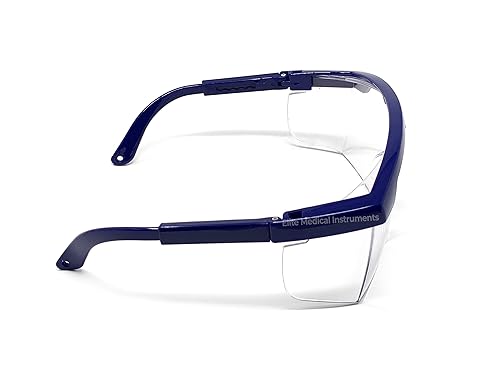 Miniatura 10 de EMI # 411 - Lentes de seguridad médica, ajustables, montura completa, color negro