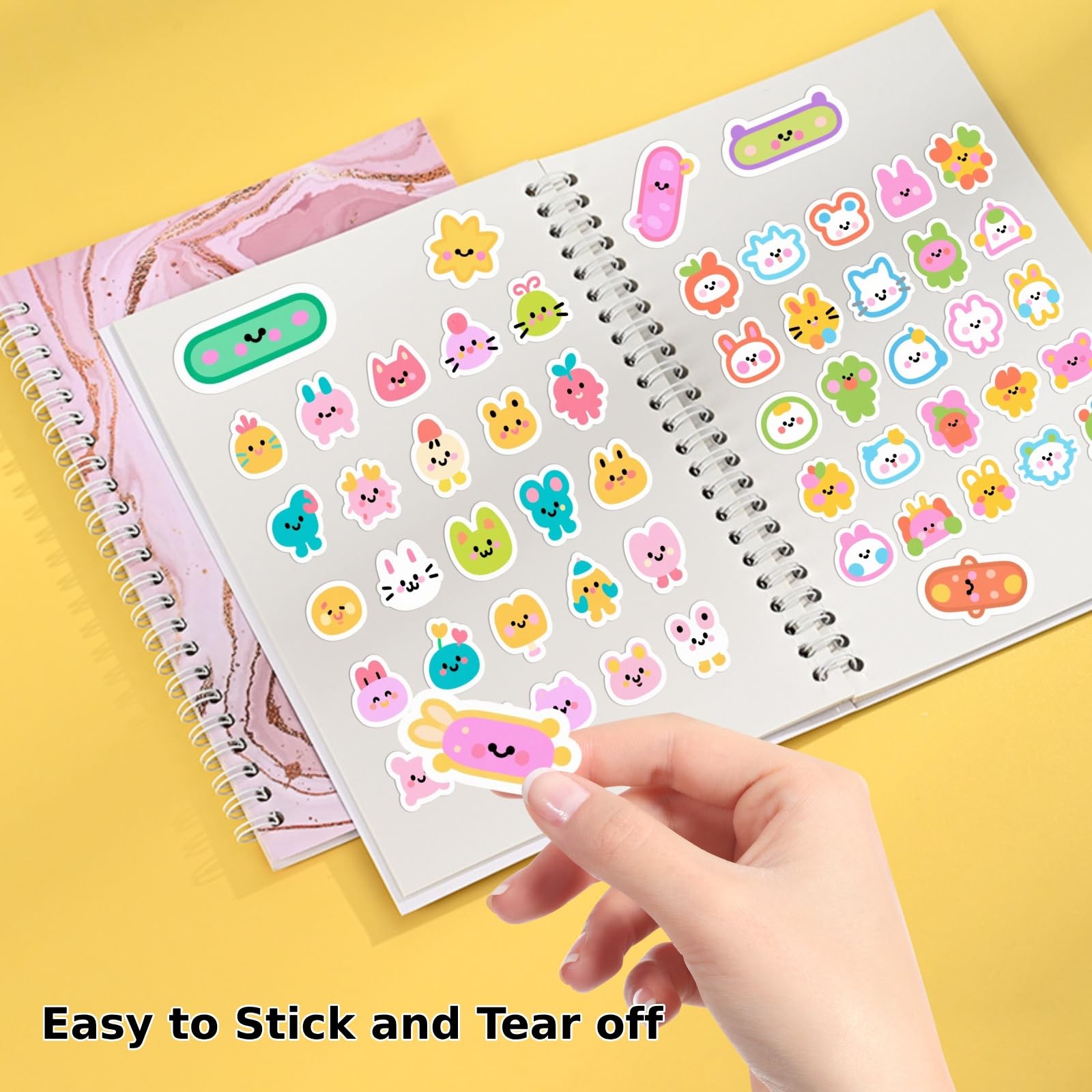 A5サイズでかいシール帳完成品2冊セット‪‪❤︎‬ Amazon.co.jp: 2冊セット 剥がしやすい シール帳、BetterJonny A5 ト