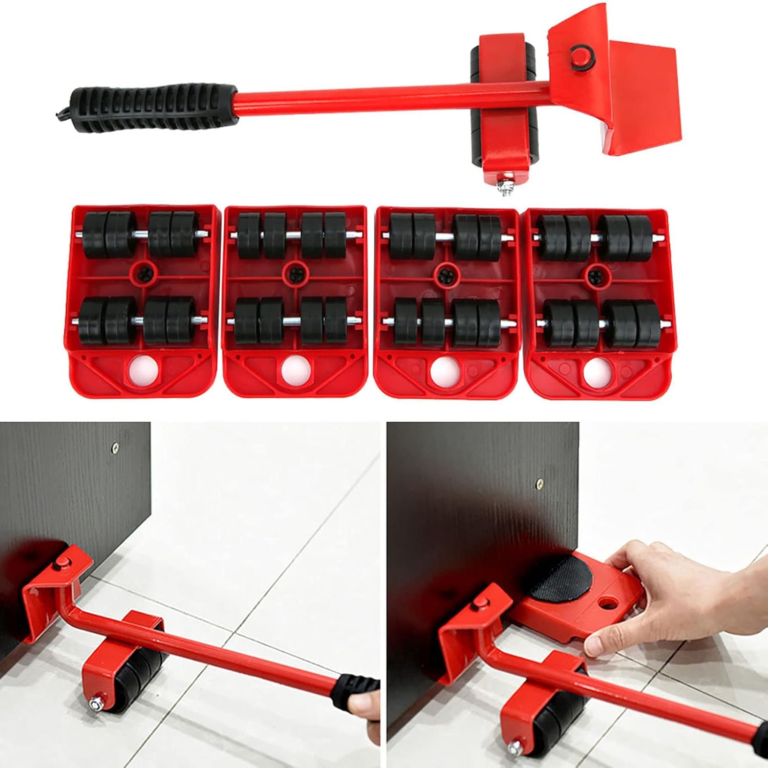 Mumusuki Furniture Lifter, Furniture Slides Kit, 5Pcs Portable for Heavy Goods Furniture, Mumusuki5rebc3nhvm