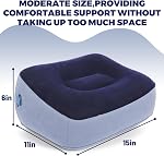 Inflatable Foot Rest for Travel - Adjustable Height Leg Pillow for Airplane & Car, Portable Foot Stool for Kids & Adults (Multicolor)2-count
